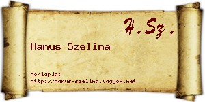 Hanus Szelina névjegykártya